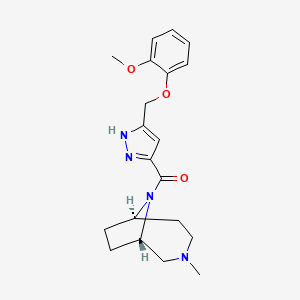 (1S*,6R*)-9-({5-[(2-methoxyphenoxy)methyl]-1H-pyrazol-3-yl}carbonyl)-3-methyl-3,9-diazabicyclo[4.2.1]nonane