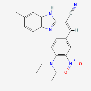 3-[4-(diethylamino)-3-nitrophenyl]-2-(5-methyl-1H-benzimidazol-2-yl)acrylonitrile