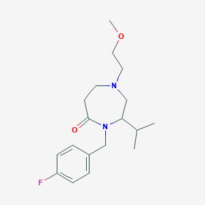 4-(4-fluorobenzyl)-3-isopropyl-1-(2-methoxyethyl)-1,4-diazepan-5-one