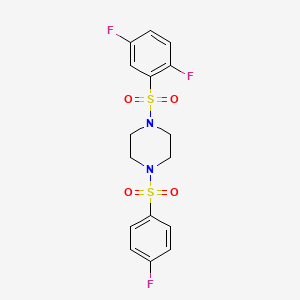 1-[(2,5-difluorophenyl)sulfonyl]-4-[(4-fluorophenyl)sulfonyl]piperazine