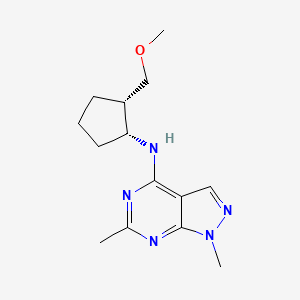 N-[(1R*,2S*)-2-(methoxymethyl)cyclopentyl]-1,6-dimethyl-1H-pyrazolo[3,4-d]pyrimidin-4-amine