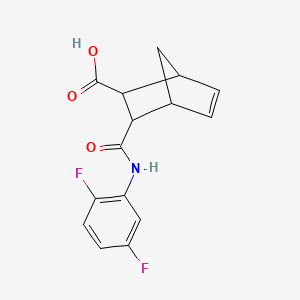 3-[(2,5-DIFLUOROANILINO)CARBONYL]BICYCLO[2.2.1]HEPT-5-ENE-2-CARBOXYLIC ACID