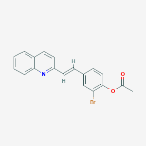 2-bromo-4-[2-(2-quinolinyl)vinyl]phenyl acetate