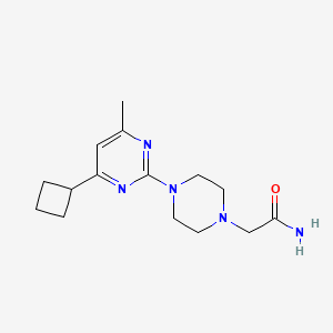 2-[4-(4-cyclobutyl-6-methylpyrimidin-2-yl)piperazin-1-yl]acetamide