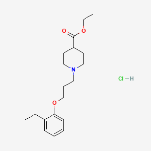 Ethyl 1-[3-(2-ethylphenoxy)propyl]piperidine-4-carboxylate;hydrochloride