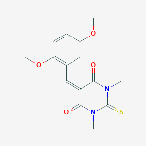 5-(2,5-dimethoxybenzylidene)-1,3-dimethyl-2-thioxodihydro-4,6(1H,5H)-pyrimidinedione