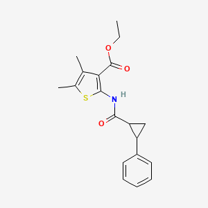 ETHYL 4,5-DIMETHYL-2-(2-PHENYLCYCLOPROPANEAMIDO)THIOPHENE-3-CARBOXYLATE