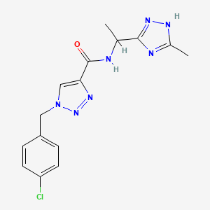 1-(4-chlorobenzyl)-N-[1-(5-methyl-1H-1,2,4-triazol-3-yl)ethyl]-1H-1,2,3-triazole-4-carboxamide