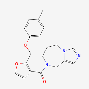 8-{2-[(4-methylphenoxy)methyl]-3-furoyl}-6,7,8,9-tetrahydro-5H-imidazo[1,5-a][1,4]diazepine