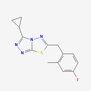 3-cyclopropyl-6-(4-fluoro-2-methylbenzyl)[1,2,4]triazolo[3,4-b][1,3,4]thiadiazole