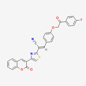 molecular formula C29H17FN2O4S B5422745 3-{4-[2-(4-fluorophenyl)-2-oxoethoxy]phenyl}-2-[4-(2-oxo-2H-chromen-3-yl)-1,3-thiazol-2-yl]acrylonitrile 