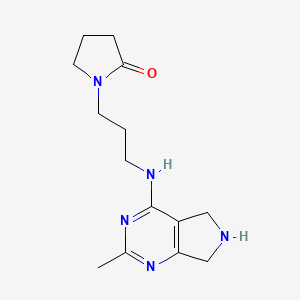 1-{3-[(2-methyl-6,7-dihydro-5H-pyrrolo[3,4-d]pyrimidin-4-yl)amino]propyl}pyrrolidin-2-one