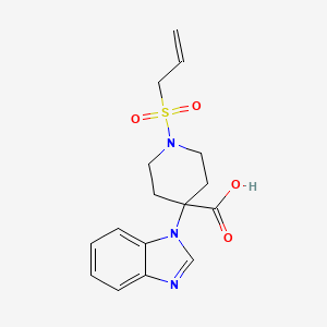 molecular formula C16H19N3O4S B5422760 1-(allylsulfonyl)-4-(1H-benzimidazol-1-yl)piperidine-4-carboxylic acid 