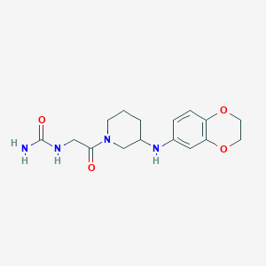 N-{2-[3-(2,3-dihydro-1,4-benzodioxin-6-ylamino)-1-piperidinyl]-2-oxoethyl}urea