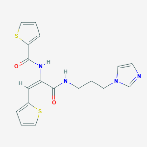 N-[1-({[3-(1H-imidazol-1-yl)propyl]amino}carbonyl)-2-(2-thienyl)vinyl]-2-thiophenecarboxamide