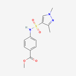 methyl 4-{[(1,3-dimethyl-1H-pyrazol-4-yl)sulfonyl]amino}benzoate