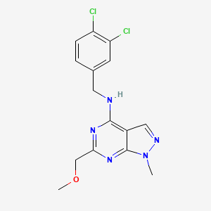 N-(3,4-dichlorobenzyl)-6-(methoxymethyl)-1-methyl-1H-pyrazolo[3,4-d]pyrimidin-4-amine