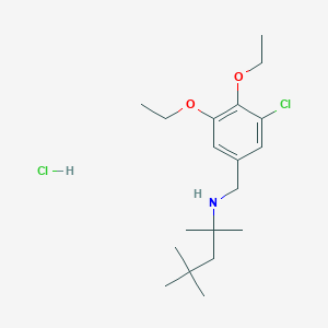 N-[(3-chloro-4,5-diethoxyphenyl)methyl]-2,4,4-trimethylpentan-2-amine;hydrochloride