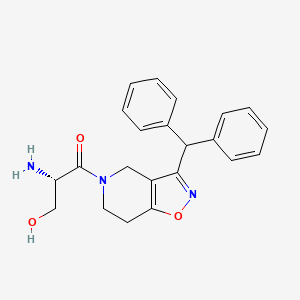 (2S)-2-amino-3-[3-(diphenylmethyl)-6,7-dihydroisoxazolo[4,5-c]pyridin-5(4H)-yl]-3-oxopropan-1-ol