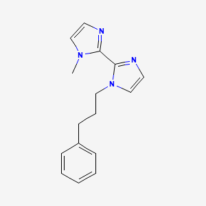 molecular formula C16H18N4 B5422814 1-methyl-1'-(3-phenylpropyl)-1H,1'H-2,2'-biimidazole 