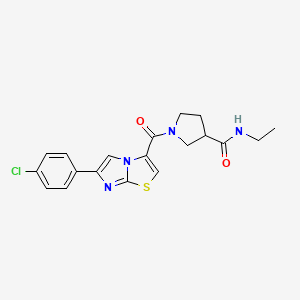 1-{[6-(4-chlorophenyl)imidazo[2,1-b][1,3]thiazol-3-yl]carbonyl}-N-ethylpyrrolidine-3-carboxamide