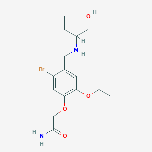 2-[5-bromo-2-ethoxy-4-({[1-(hydroxymethyl)propyl]amino}methyl)phenoxy]acetamide