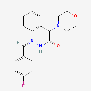 N'-(4-fluorobenzylidene)-2-(4-morpholinyl)-2-phenylacetohydrazide