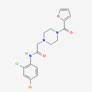 N-(4-bromo-2-chlorophenyl)-2-[4-(furan-2-carbonyl)piperazin-1-yl]acetamide