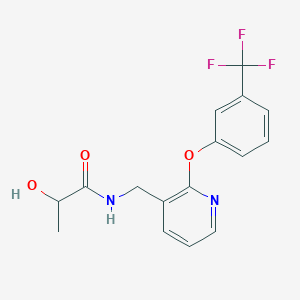 2-hydroxy-N-({2-[3-(trifluoromethyl)phenoxy]pyridin-3-yl}methyl)propanamide