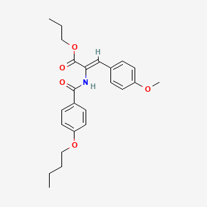 propyl (Z)-2-[(4-butoxybenzoyl)amino]-3-(4-methoxyphenyl)prop-2-enoate