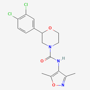 2-(3,4-dichlorophenyl)-N-(3,5-dimethylisoxazol-4-yl)morpholine-4-carboxamide