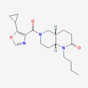 (4aS*,8aR*)-1-butyl-6-[(5-cyclopropyl-1,3-oxazol-4-yl)carbonyl]octahydro-1,6-naphthyridin-2(1H)-one