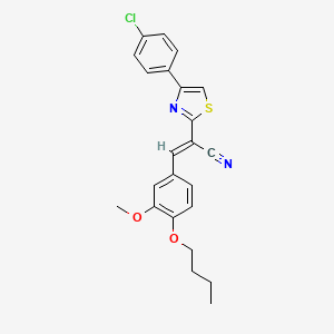 3-(4-butoxy-3-methoxyphenyl)-2-[4-(4-chlorophenyl)-1,3-thiazol-2-yl]acrylonitrile