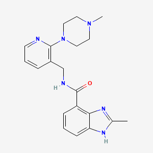 2-methyl-N-{[2-(4-methylpiperazin-1-yl)pyridin-3-yl]methyl}-1H-benzimidazole-4-carboxamide