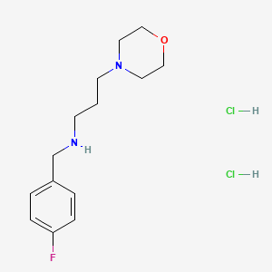 N-[(4-fluorophenyl)methyl]-3-morpholin-4-ylpropan-1-amine;dihydrochloride