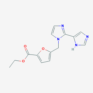 ethyl 5-(1H,1'H-2,4'-biimidazol-1-ylmethyl)-2-furoate