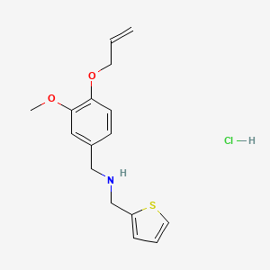 1-(3-methoxy-4-prop-2-enoxyphenyl)-N-(thiophen-2-ylmethyl)methanamine;hydrochloride