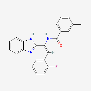 N-[1-(1H-benzimidazol-2-yl)-2-(2-fluorophenyl)vinyl]-3-methylbenzamide