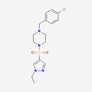 1-(4-chlorobenzyl)-4-[(1-ethyl-1H-pyrazol-4-yl)sulfonyl]piperazine