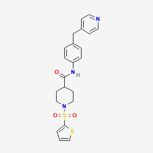 N-[4-(4-pyridinylmethyl)phenyl]-1-(2-thienylsulfonyl)-4-piperidinecarboxamide