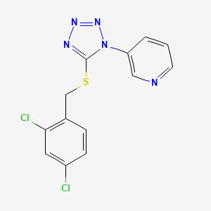 molecular formula C13H9Cl2N5S B5423409 3-{5-[(2,4-dichlorobenzyl)thio]-1H-tetrazol-1-yl}pyridine 