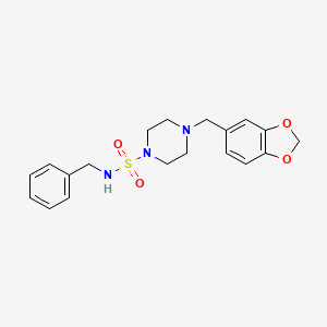 molecular formula C19H23N3O4S B5423416 4-(1,3-benzodioxol-5-ylmethyl)-N-benzylpiperazine-1-sulfonamide 