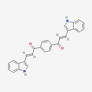 1,1'-(1,4-phenylene)bis[3-(1H-indol-3-yl)-2-propen-1-one]