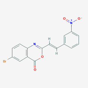 6-bromo-2-[(E)-2-(3-nitrophenyl)ethenyl]-4H-3,1-benzoxazin-4-one