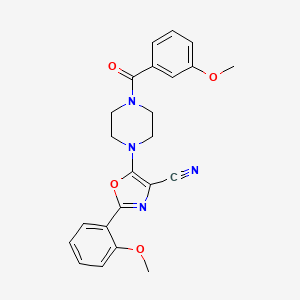 5-[4-(3-methoxybenzoyl)piperazin-1-yl]-2-(2-methoxyphenyl)-1,3-oxazole-4-carbonitrile