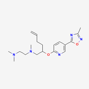 molecular formula C19H29N5O2 B5423468 N,N,N'-trimethyl-N'-[((2R,5S)-5-{[5-(3-methyl-1,2,4-oxadiazol-5-yl)pyridin-2-yl]methyl}tetrahydrofuran-2-yl)methyl]ethane-1,2-diamine 