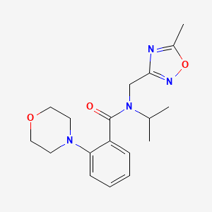 N-isopropyl-N-[(5-methyl-1,2,4-oxadiazol-3-yl)methyl]-2-morpholin-4-ylbenzamide