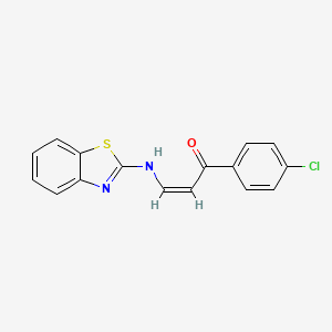 (Z)-3-(1,3-benzothiazol-2-ylamino)-1-(4-chlorophenyl)prop-2-en-1-one