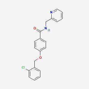 4-[(2-chlorobenzyl)oxy]-N-(pyridin-2-ylmethyl)benzamide