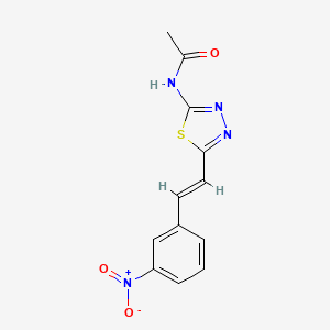 N-{5-[2-(3-nitrophenyl)vinyl]-1,3,4-thiadiazol-2-yl}acetamide